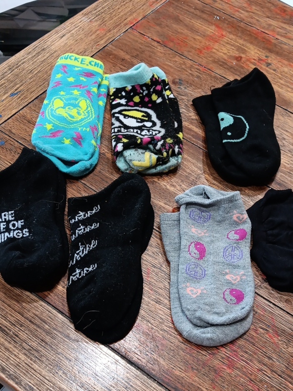 Assorted Women’s No-Show Socks - Grey, Black, Teal, Multicolor